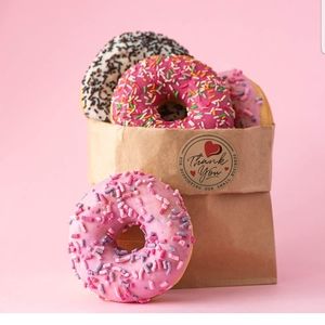 60 ct  2 inch  Kraft Paper THANK YOU FOR SUPPORTING OUR SMALL BUSINESS" …